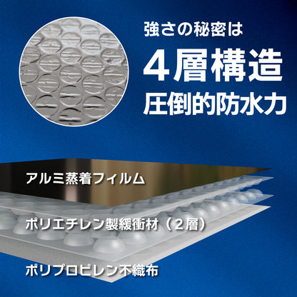 NANAHAN（ナナハン）バイクカバー 【耐水 耐衝撃 超特化型】防水 超厚手5mm 脱着2秒 ニュータイプ 国内メーカー