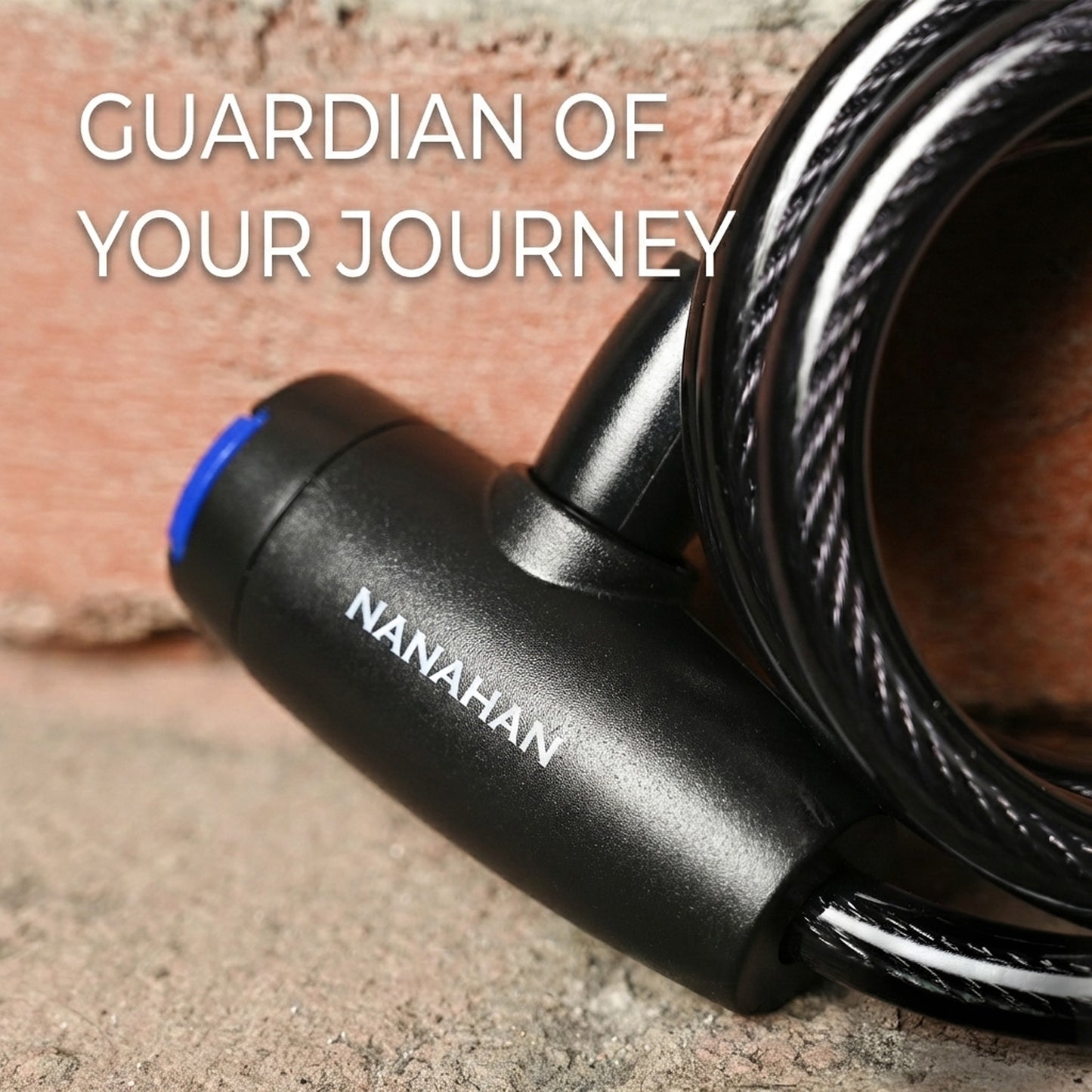 NANAHAN（ナナハン） バイクロック 携帯特化型 φ10mm×1000mm LED 軽量 自転車 ツーリング 通勤 49本のワイヤー使用 キー２本 高強度PVC 盗難防止 国内メーカー