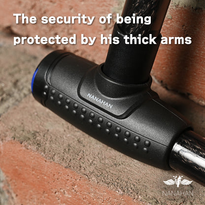 NANAHAN（ナナハン）バイクロック 限界突破 極太φ25mm×1000mm 54本ワイヤー 高強度PVC 盗難防止 LEDキー1本＋通常キー2本 国内メーカー