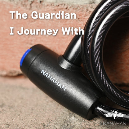 NANAHAN（ナナハン）バイクロック 携帯特化型 φ10mm×1000mm 軽量 自転車 ツーリング 通勤 49本のワイヤー使用 キー２本 高強度PVC 盗難防止 国内メーカー