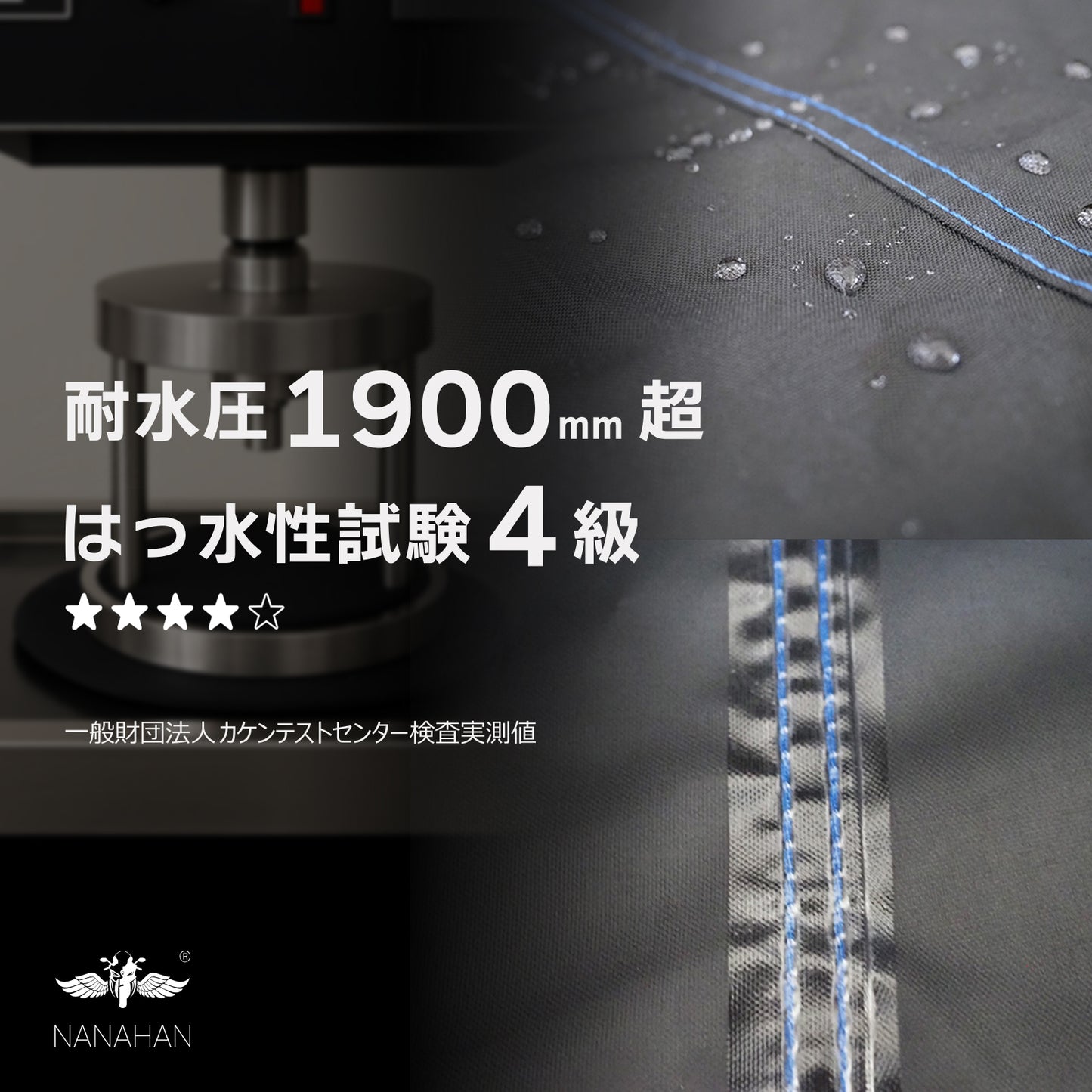 「ストームガードベルト」搭載 防水・撥水 盗難防止穴対応 ブラック