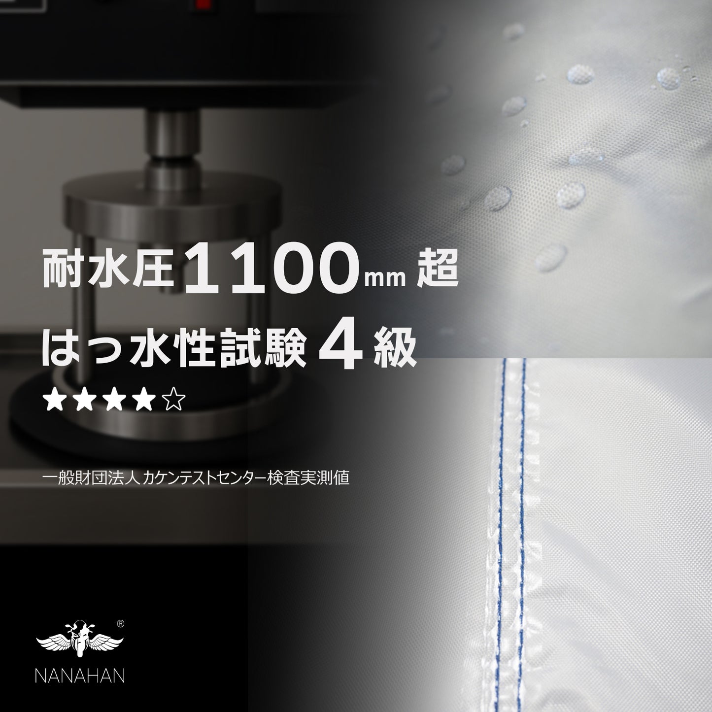 「ストームガードベルト」搭載 防水・撥水 盗難防止穴対応 シルバー